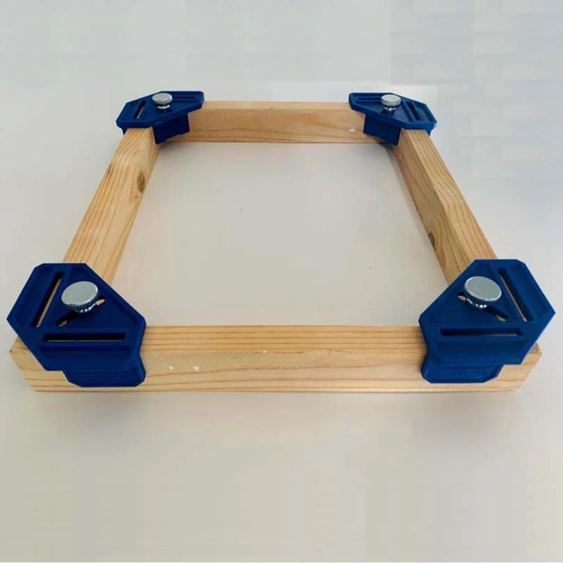 Jeu de Pinces d'Angle 90 en Bois, Support de Cadre de Travail et de Calcul, Outils de Fixation en T, 4 Pièces