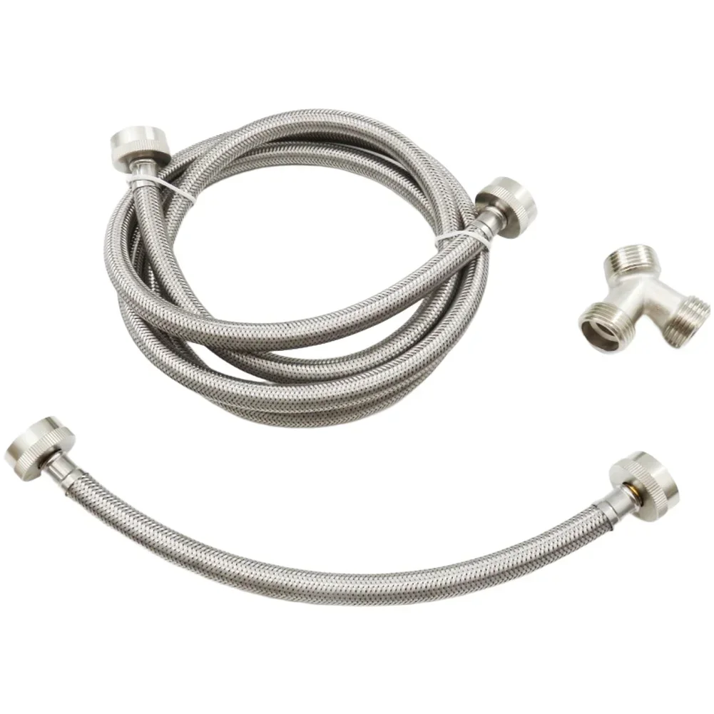 3/4 Inch Interface Extension Hose,For Washing Machine Accessories Water Heater Pipe Tee Connector 180cm,6-point Threaded Joint