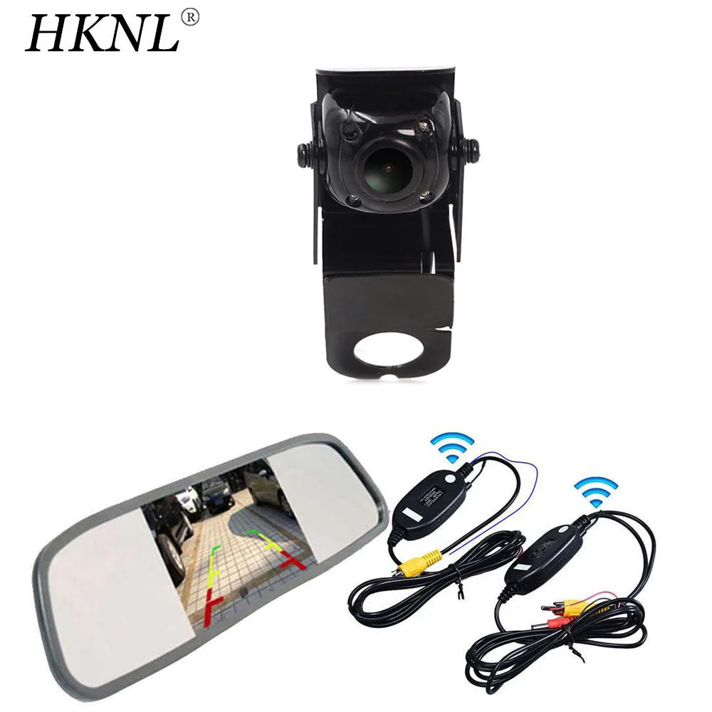 

HKNL CCD HD Car Rear View Camera Two doors Mirror+2.4GHZ Wireless For Mercedes Benz viano Vito W639 V6 Van 2003-2014 Brake Light