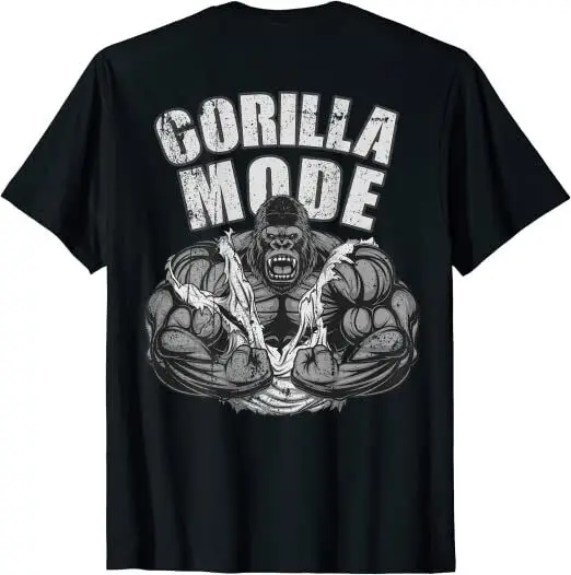 NOUVEAU LIMITED Gorilla Mode Gym Fitness Design (Sur le dos) Grand cadeau T-Shirt S-3XL