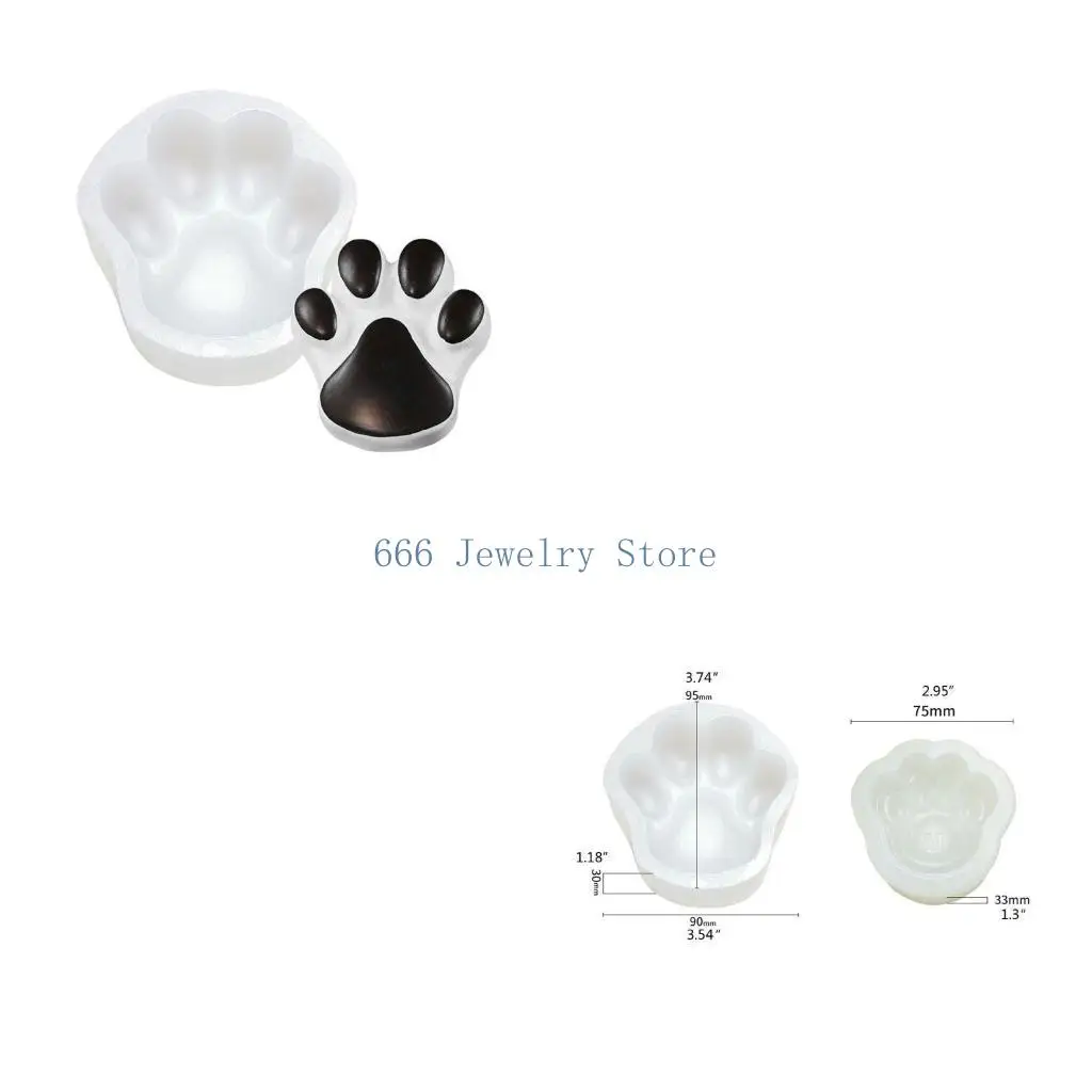 F2TD DIY Casting Mold Silicone Molds Resin Mold Dog Paw Making Craft Tool