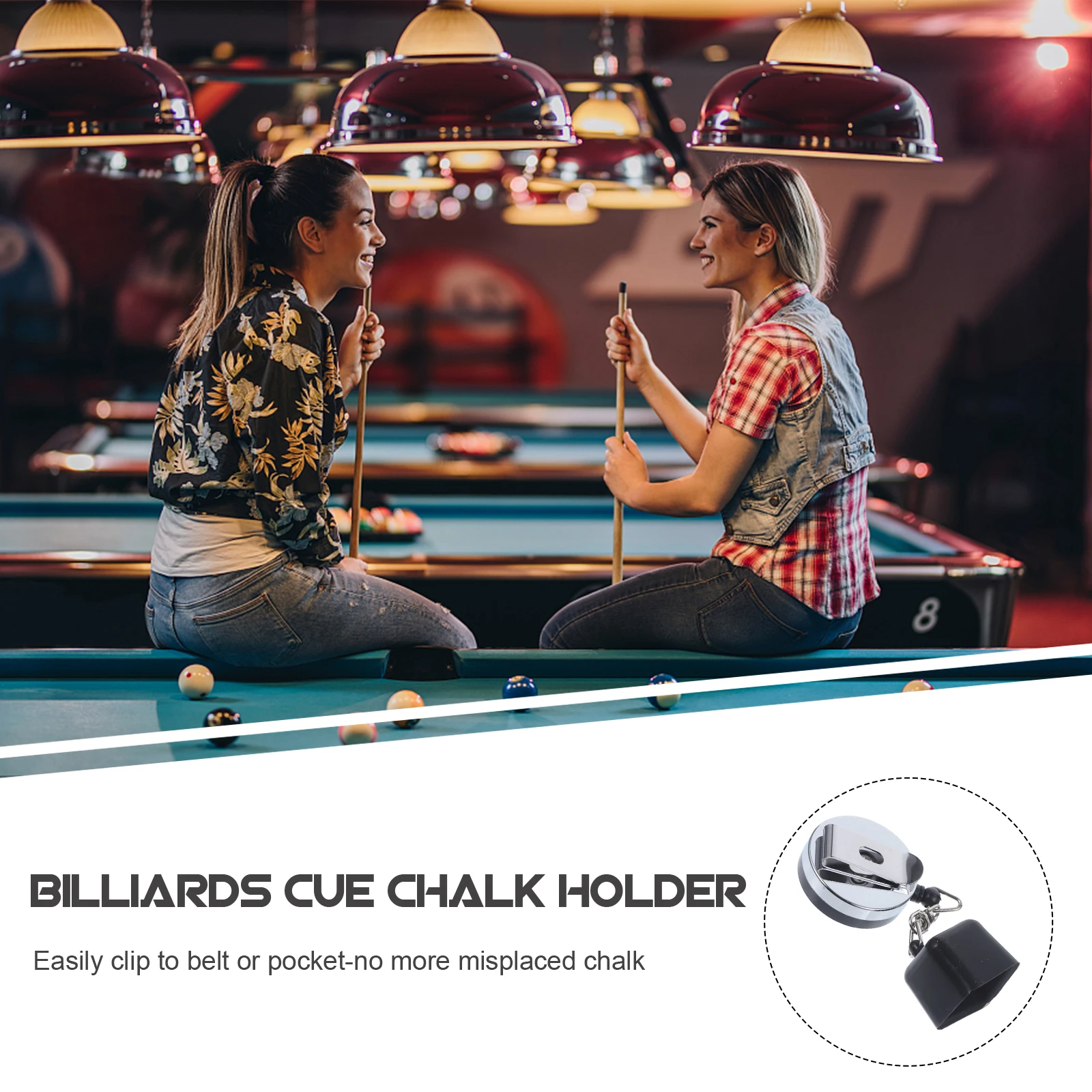 

Billiards Chocolate Clip Chalk Storage Holder Powder for Shooters Accessories Cue