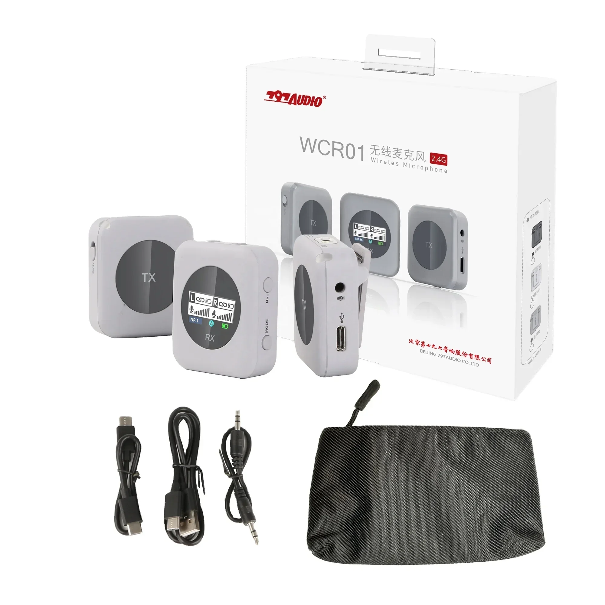 

797AUDIO AWCR01 Профессиональный беспроводной микрофон Петличный беспроводной микрофон с динамиком Беспроводной микрофон рации