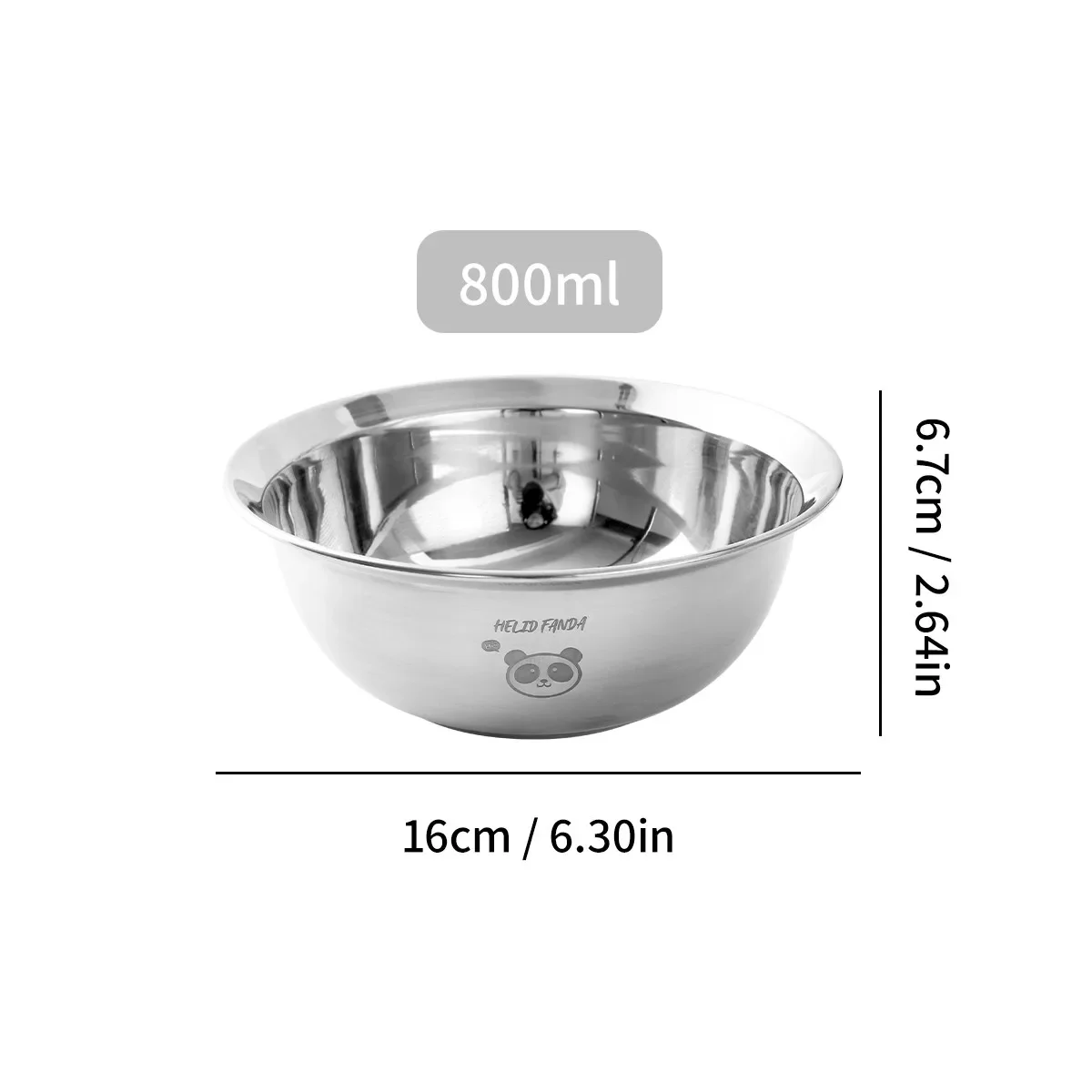 Saladeschalen met grote inhoud, gemaakt van 304 roestvrij staal, geschikt voor het mengen van ingrediënten, voor het serveren van lamiannoedels, als bakje voor fruit en groenten, als voedselcontainer,