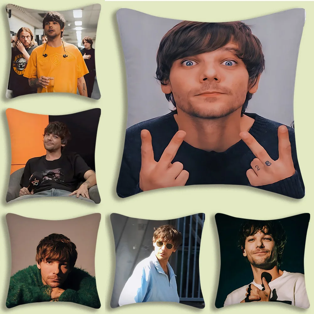 L-Louis Hot Singer T-Tomlinsons Pillow Covers Cartoon Sofa Decorative Home Double-sided Printing Short Plush Cute Cushion Cover