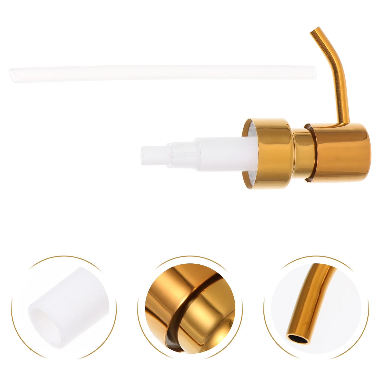 

Stainless Steel Electroplated Pump Head for Soap Dispenser Lotion Bottle Toiletries Replacement Accessories Viscous Products