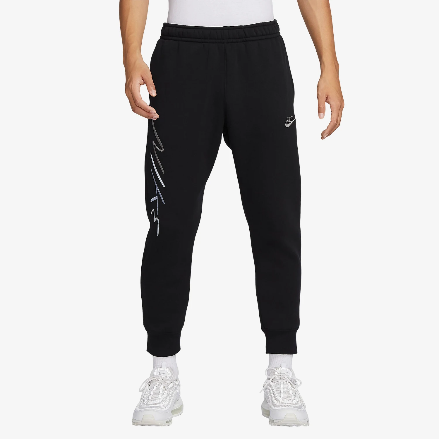 Nike genuine 2023 New Men's Fleece-Lined Knit Elastic Cuff Pants FB7479-010