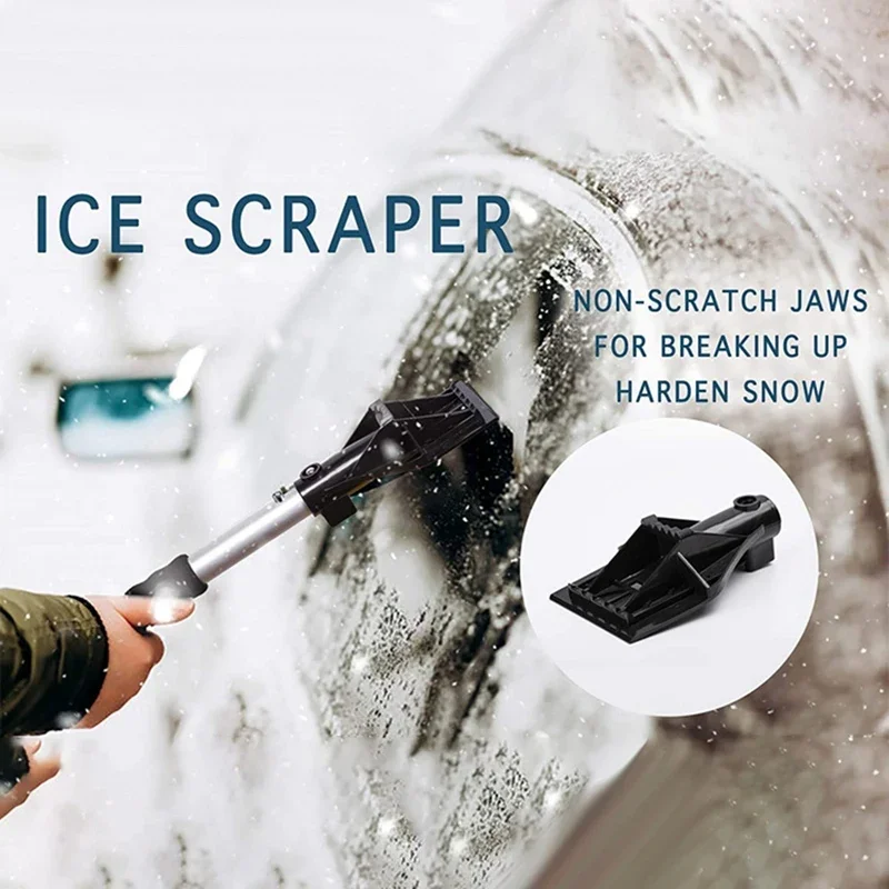 3-In-1 Snow Shovel Set Collapsible Snow Brush Scraper Winter Snow Removal Kit Car Ice Scraper Windshield Scraper