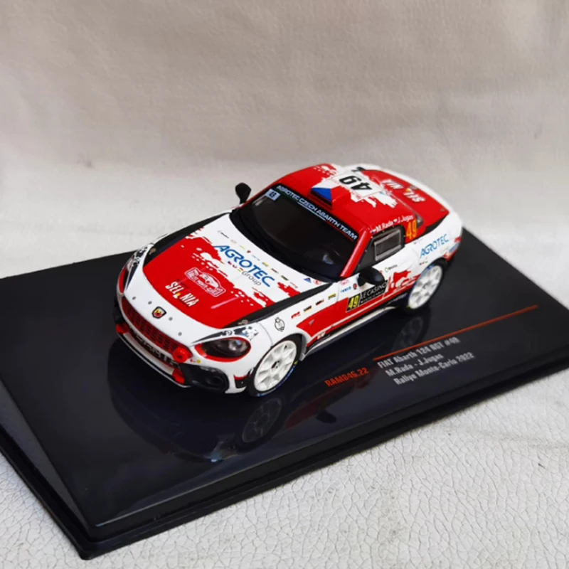 

IXO 1/43 Scale Abarth's 124 RGT #49 2022 Alloy Simulation Car Model Static Collection Decorated Holiday Toys Souvenir Gift