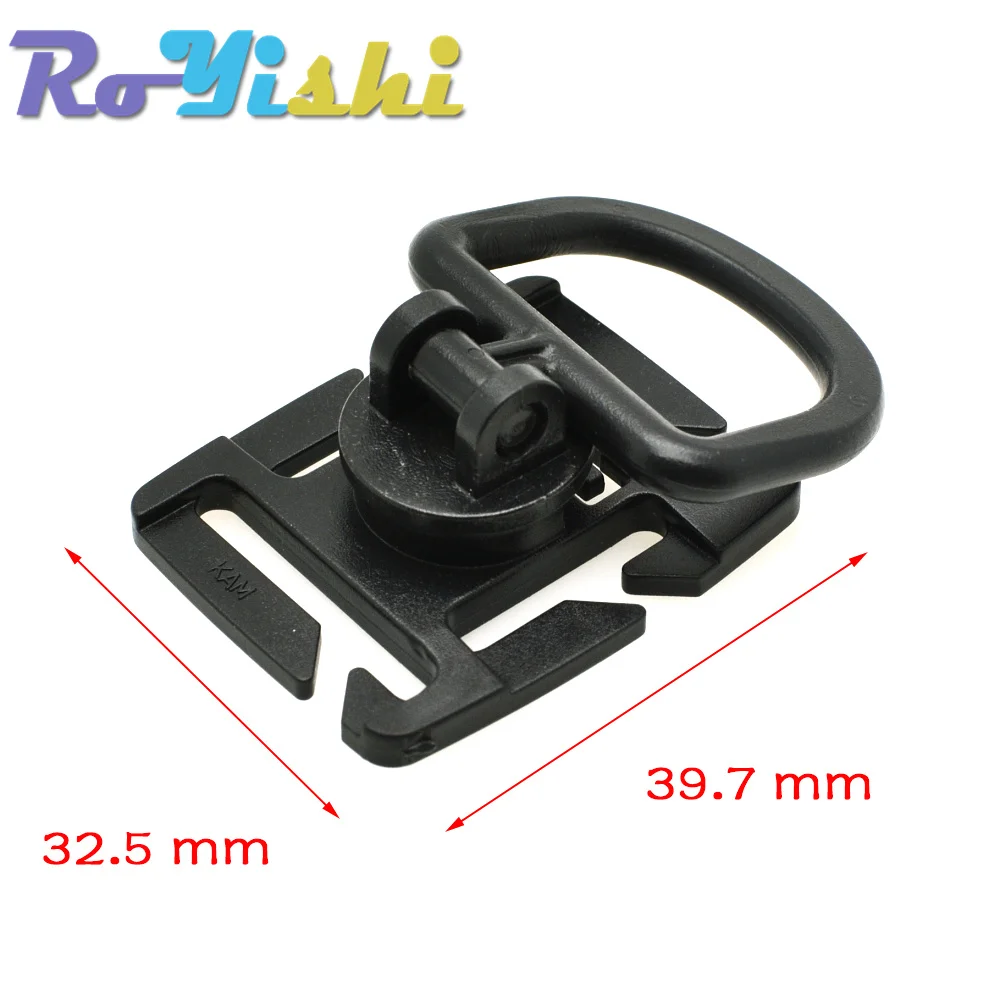 MOLLE Rotation Sternum Strap Tube Pipe Clip Holder Buckle Webbing 25mm Black