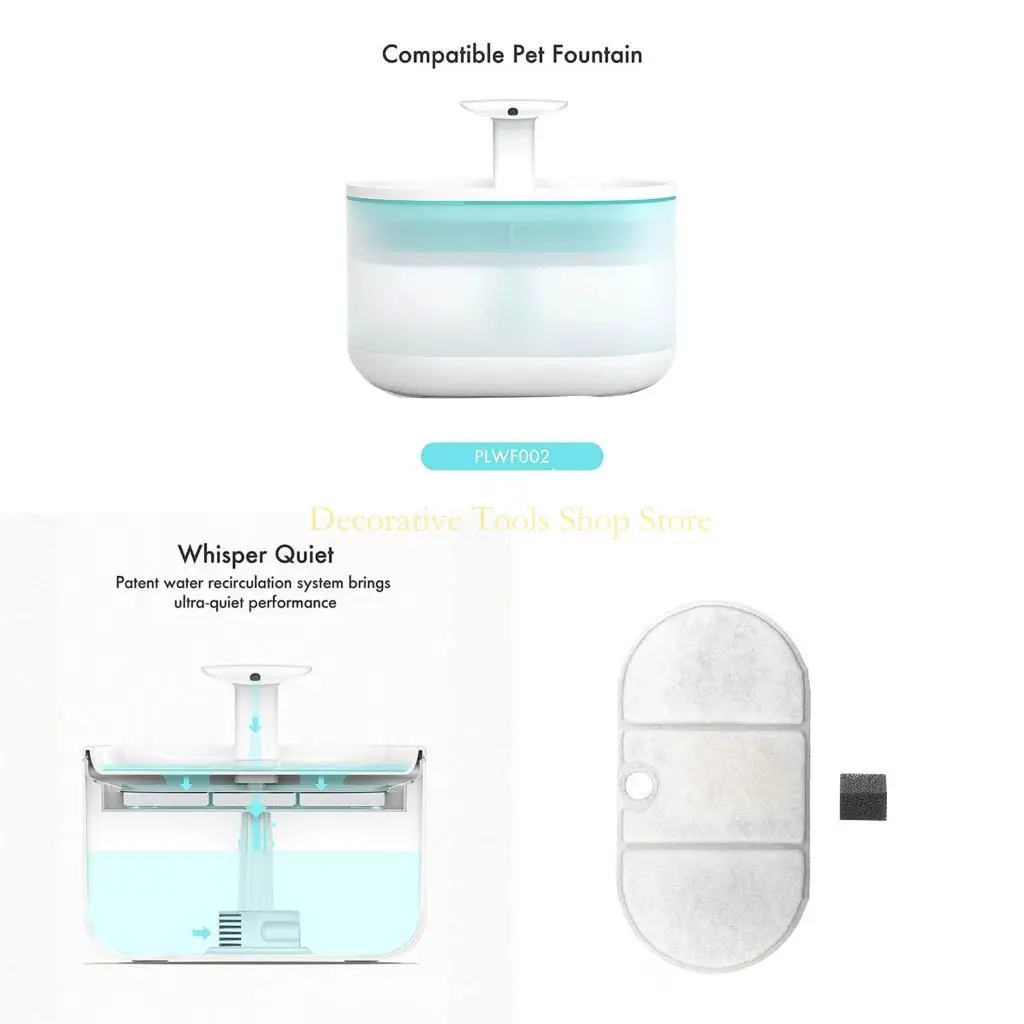 Los filtros reemplazo paquete QX2E 4 proporcionan agua refrescante para fuente mascotas Optimizar rutina