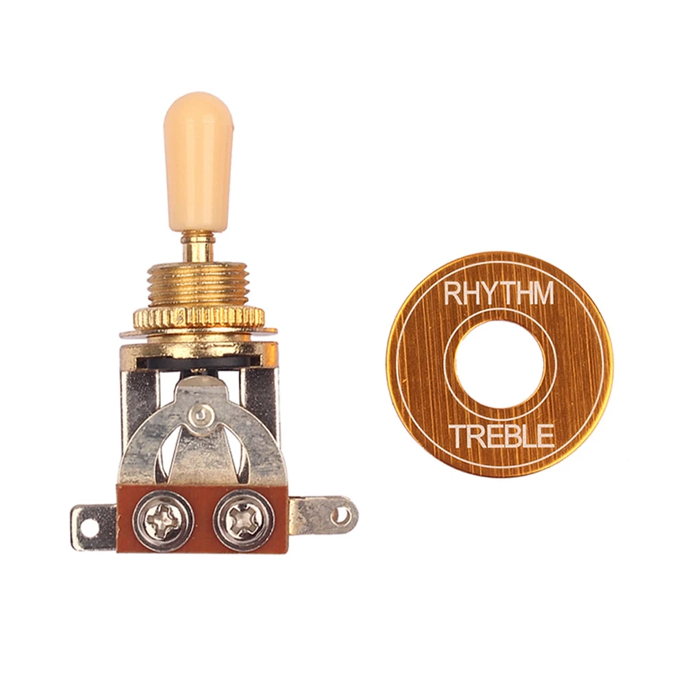 Gold Switch Gasket Guitar Toggle Pearlescent Parts Rhythm Treble Ring 3 Way Golden