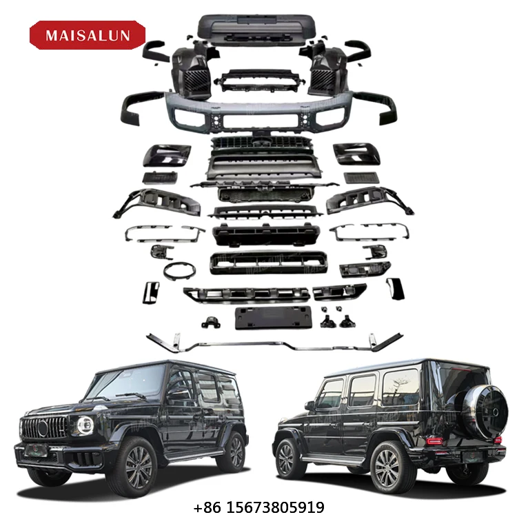 

Комплект для переоборудования G-Class W465 в стиле G63: Обновление автозапчастей до обвеса G63 PP, бампер, решетка радиатора, расширители крыльев