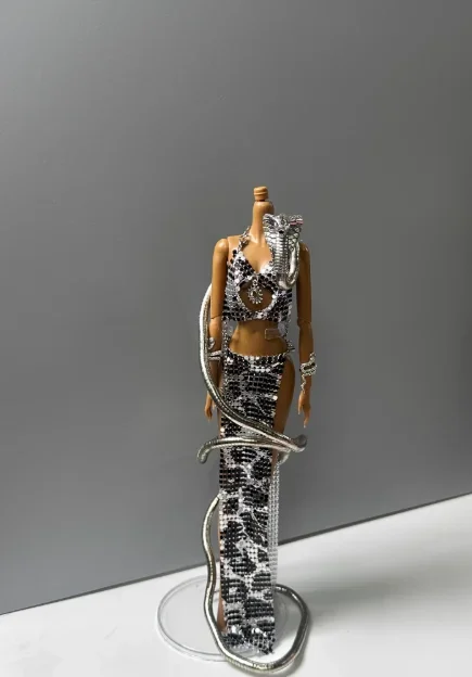 Luxury Handmade Dark Queen Style Sequin  Dress clothes accessories for your BaBi FR FR2 1/6 scale dolls