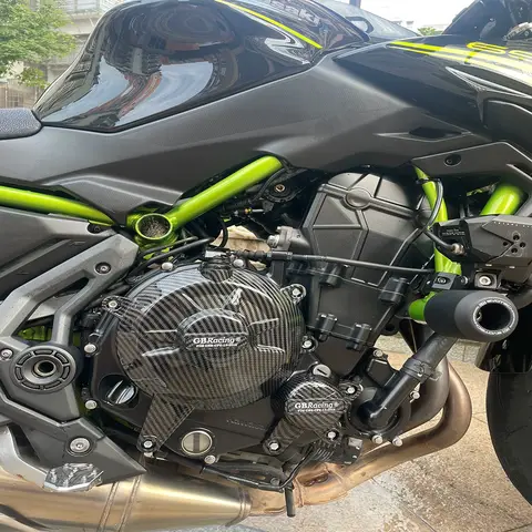 탄소 섬유 질감 엔진 보호 커버, 가와사키 Z650 Z650RS 2017-2024 닌자 650 2017-2024