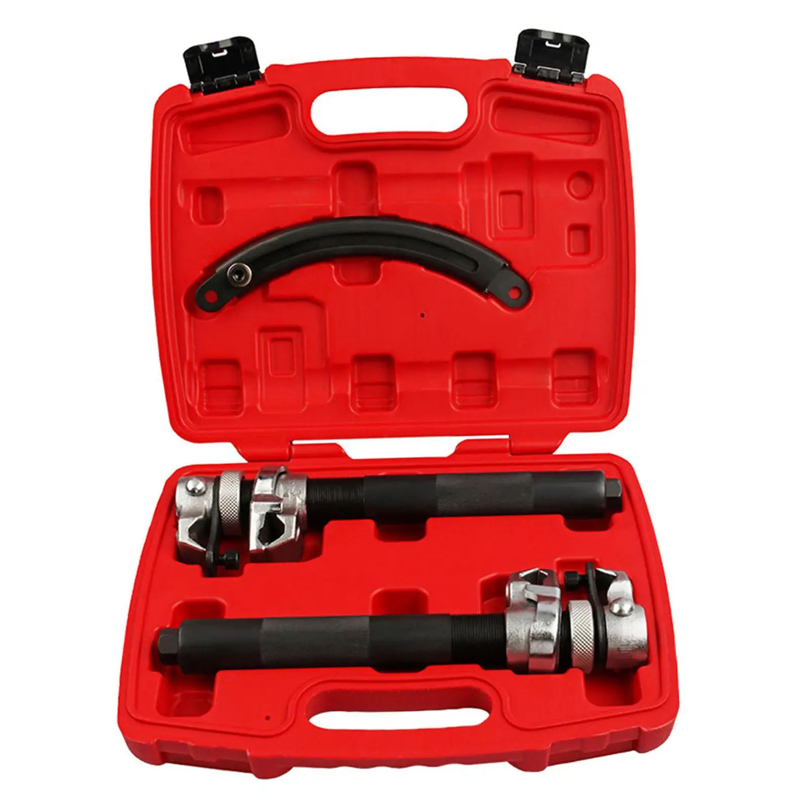 

Coil Spring Compressor Tool Set with Secure Jaws for Automotive Suspension with