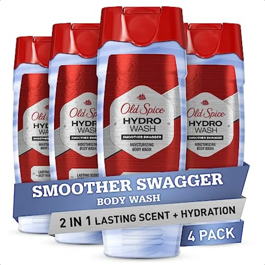 

Old Spice Moisturizing Body Wash for Men Hydro Wash 2in1 Long Lasting Scent Deep Hydration 24 7 Shower Fresh Smoother Swagger S