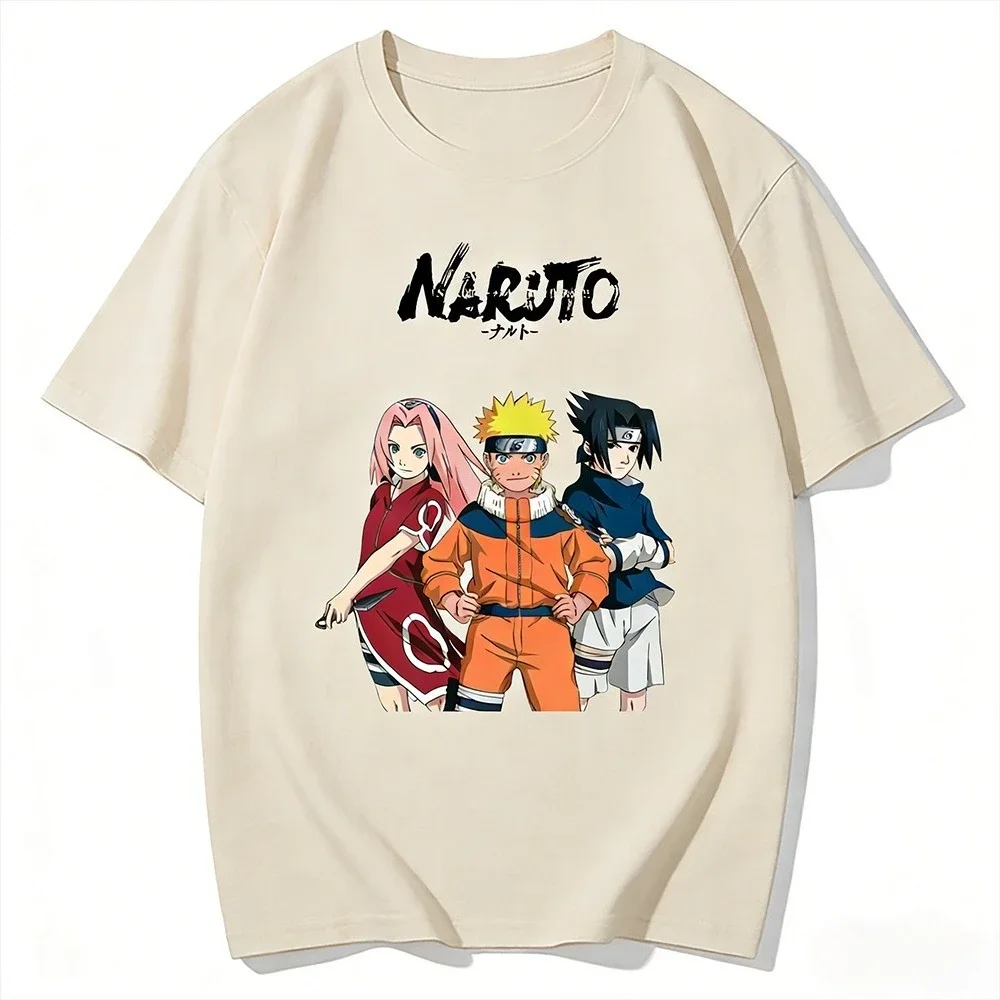 Naruto Anime Short Sleeved Men's and Women's Summer Pure Cotton T-shirt Around Naruto
