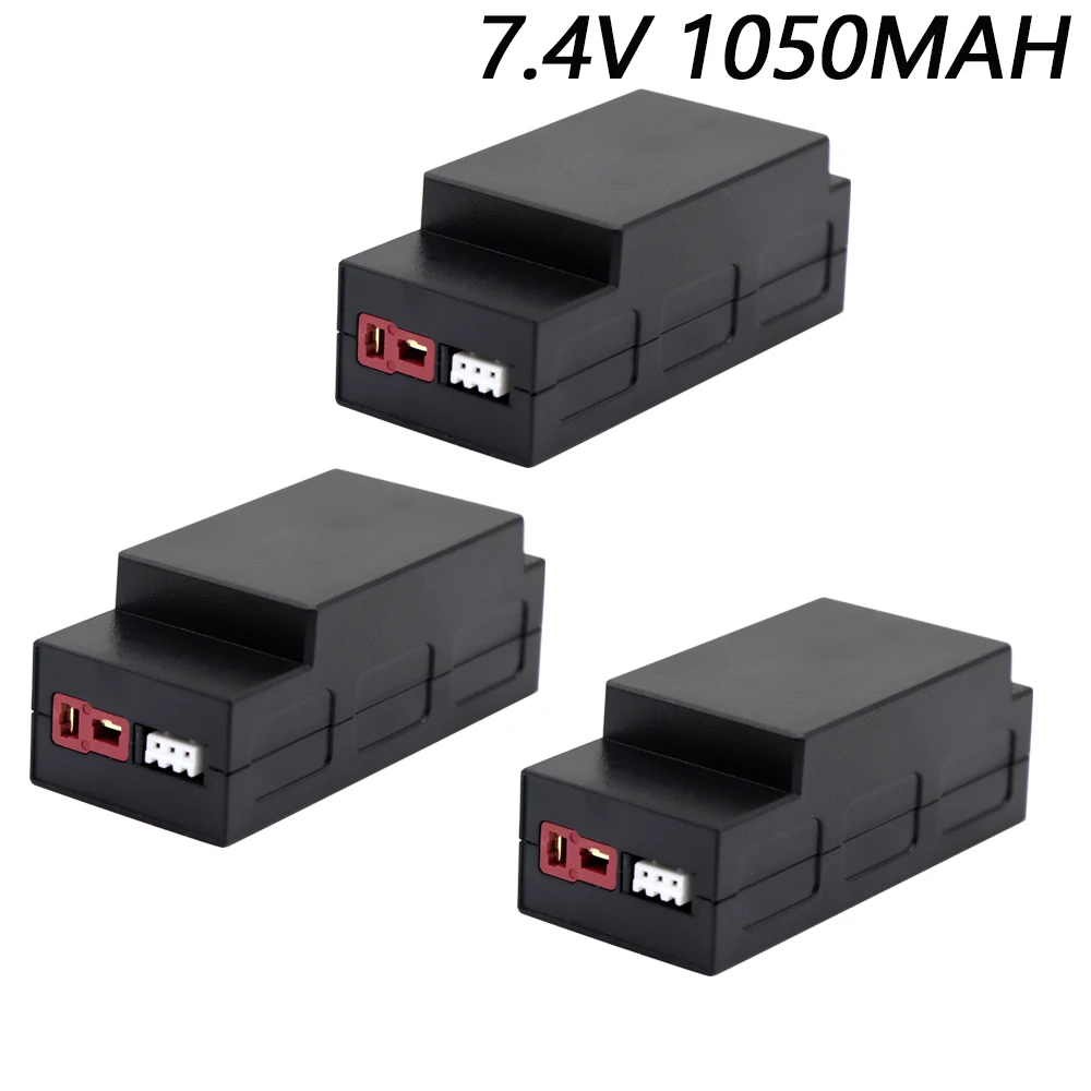 Baterai Lipo 7.4V 1050mAh untuk mobil MJX Hyper Go, suku cadang asli truk Off-road kendali jarak jauh 1-3 buah H16H H16E 1/16 R/C