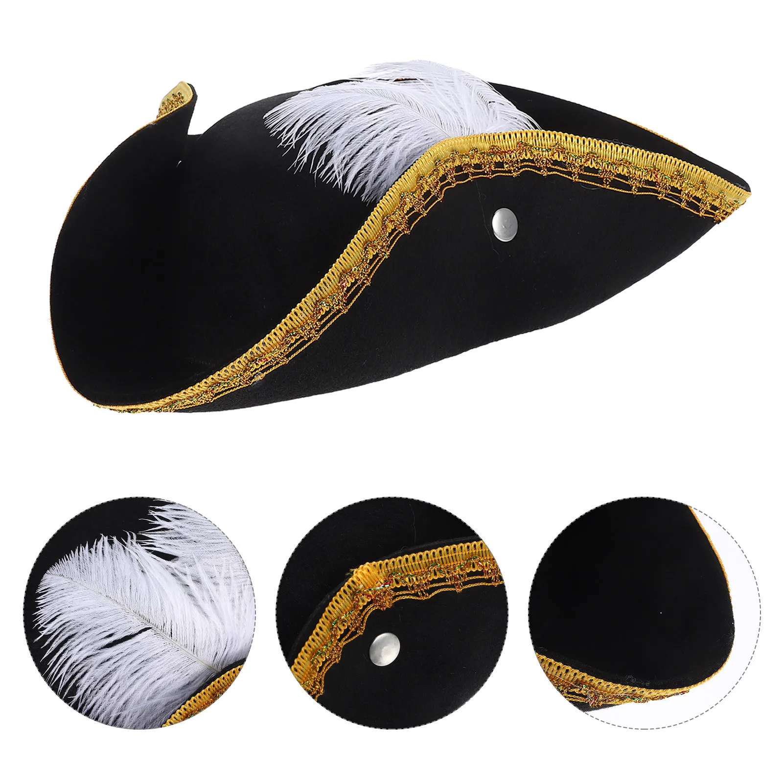 

Plume Pirate Hat Halloween Party Cosplay Pirate Costume Accessories Carnival Festival Headwear Creative Cap Creative Hat
