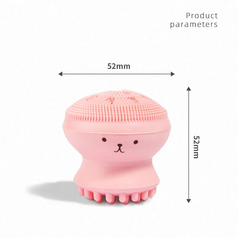 1pc Octopus Silicone Facial Cleansing Brush Makeup Removal Massage Brush Portable Soft Sponge Facial Cleanser Facial Care Tools