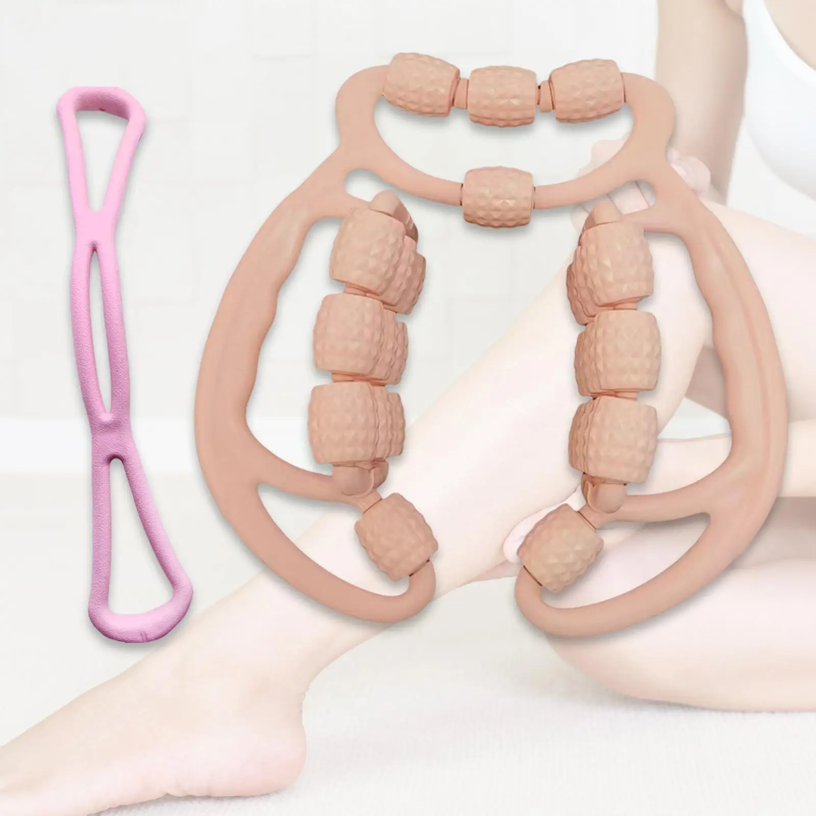 

24 Wheels Relax Roller Sturdy Circular Leg Clamps Muscle Relaxer Leg Roller Massage Tool for Fitness Exercise Shoulder