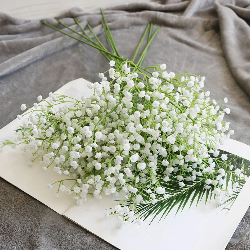 64mm neonati respiro fiori artificiali plastica Gypsophila bouquet floreali fai da te disposizione per la decorazione domestica di nozze 1 pz