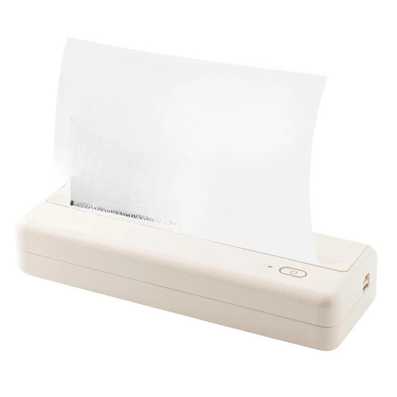 A4 Portable Paper Printer Wireless BT Connect Thermal Printing Mobile Photo Printer Support 210mm and 110mm for Outdoor Home Tra