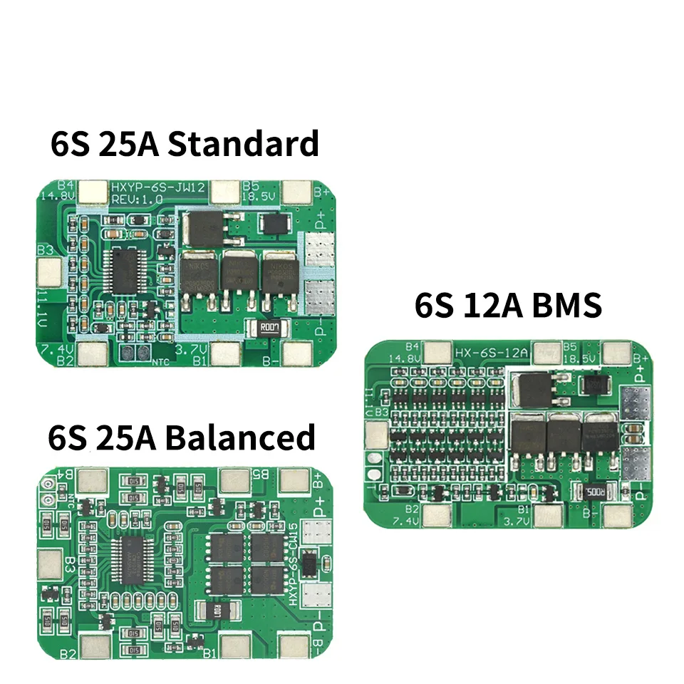 6S 15A 24V PCB BMS Schutz Bord 22,2 V/25,2 V 18650/2700 Li-Ion Lithium-ionen batterie balance schutz bord – Detail 4