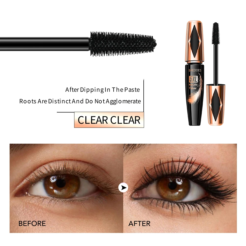SHEDOES mascara abundant eyelashes, curled and thick, eyelash extension, long-lasting shaping, waterproof