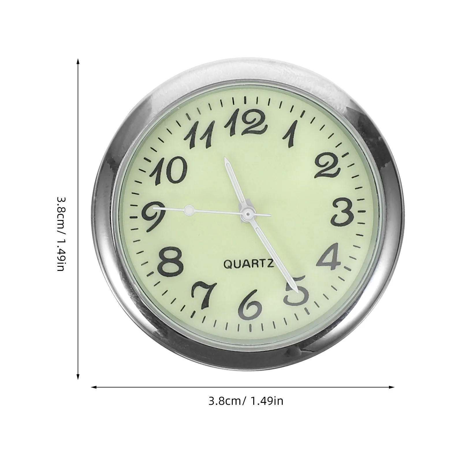 ساعة كوارتز إلكترونية مضيئة ساعة سيارة صغيرة للوحة القيادة عصا السيارات على الساعة ملحق دائري صغير
