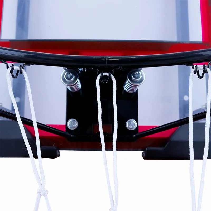 แป้นบาสเก็ตบอลติดผนังโครงเหล็กขนาด 1200*800 มม. พร้อมห่วงบาสเก็ตบอลขนาด 45 ซม.