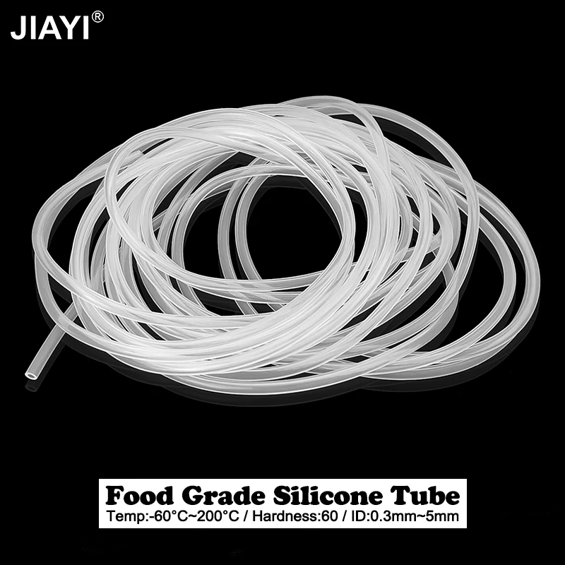 Food Grade Capillary Silicone Rubber Hose ID 0.3/0.5/0.8/1/1.5/2/2.5/3/3.5/4mm Flexible Nontoxic Tube Transparent Drink Tubing