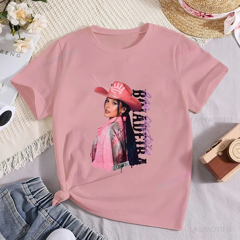 Famous Singer Ana Castela Classic Poster Print Women's Fashion T-shirt, Everyday Casual Cotton T-shirt, Women's Pop Shirt