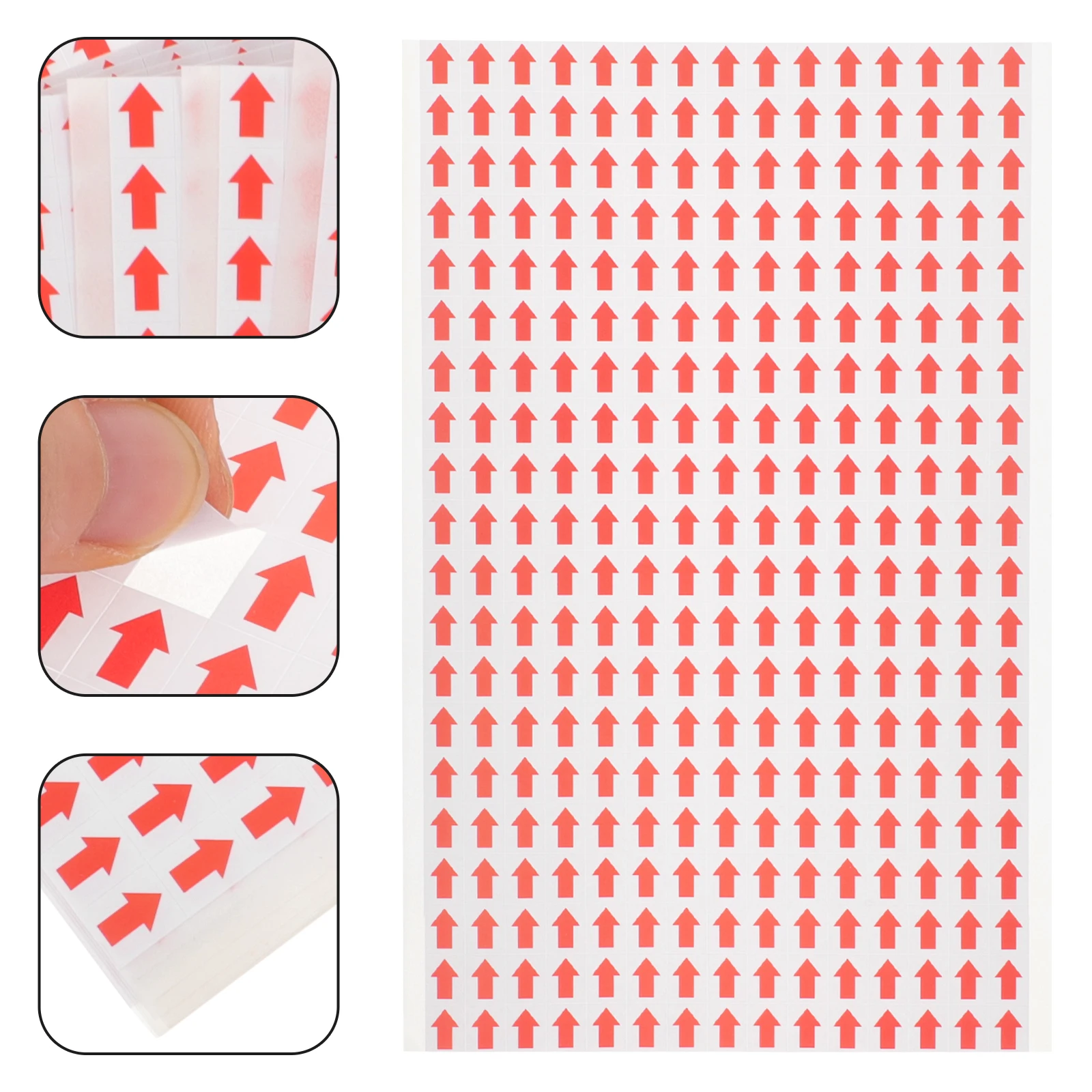 

20 Sheets Arrow Stickers Direction Indication Directional Signs Red Floor Marking Decals Safety Warning Adhesive Labels