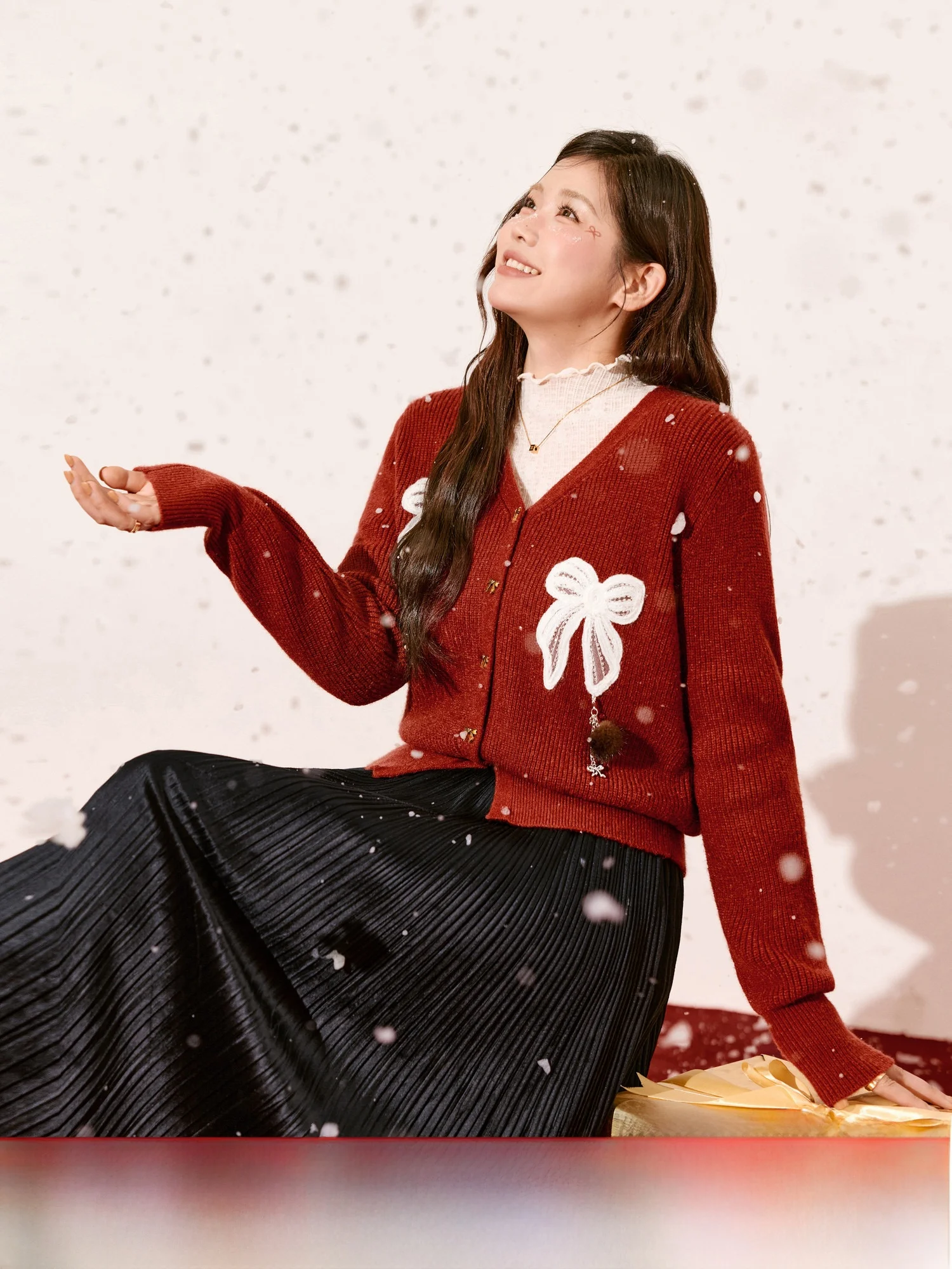 

Blue Language Large Size Red Cisas Vintage V-Ne Sweater Thi Soft Knitted Open Cardigan Coat Winter New Sle Women's ...