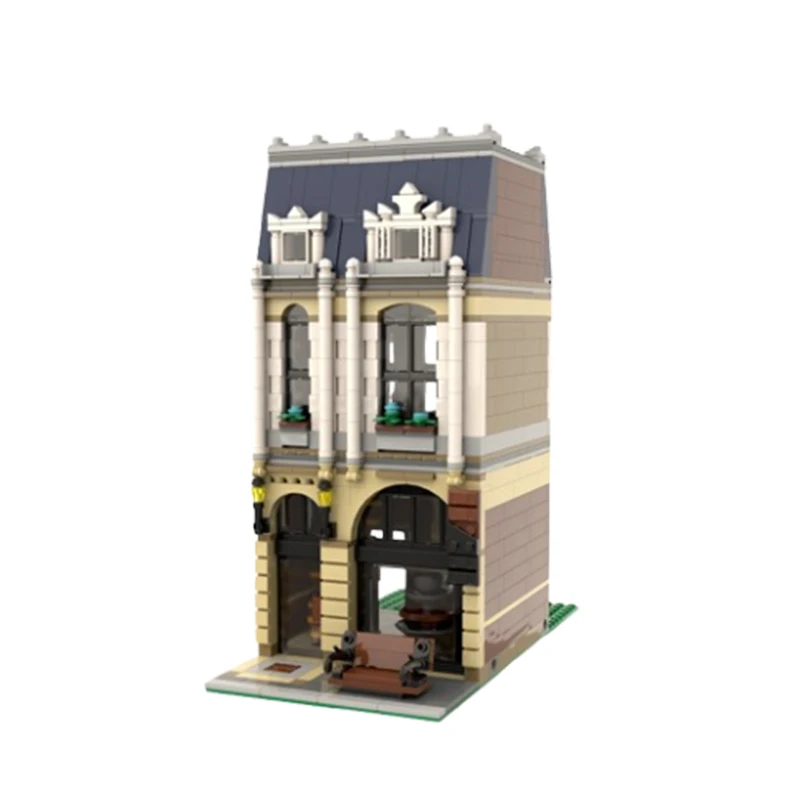 Spot MOC-71570 Small Particle Building Street View Chocolate Shop Educational Puzzle Gift Toy Model Ornament