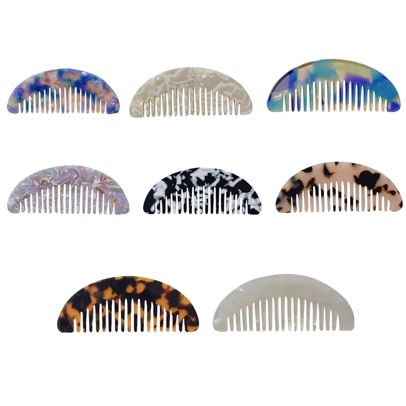 Colorful Hairdressing Hair Combs Acetate Comb Chinese Wide Tooth Combs for Curly Wavy Hair Retro Massage Comb NEW