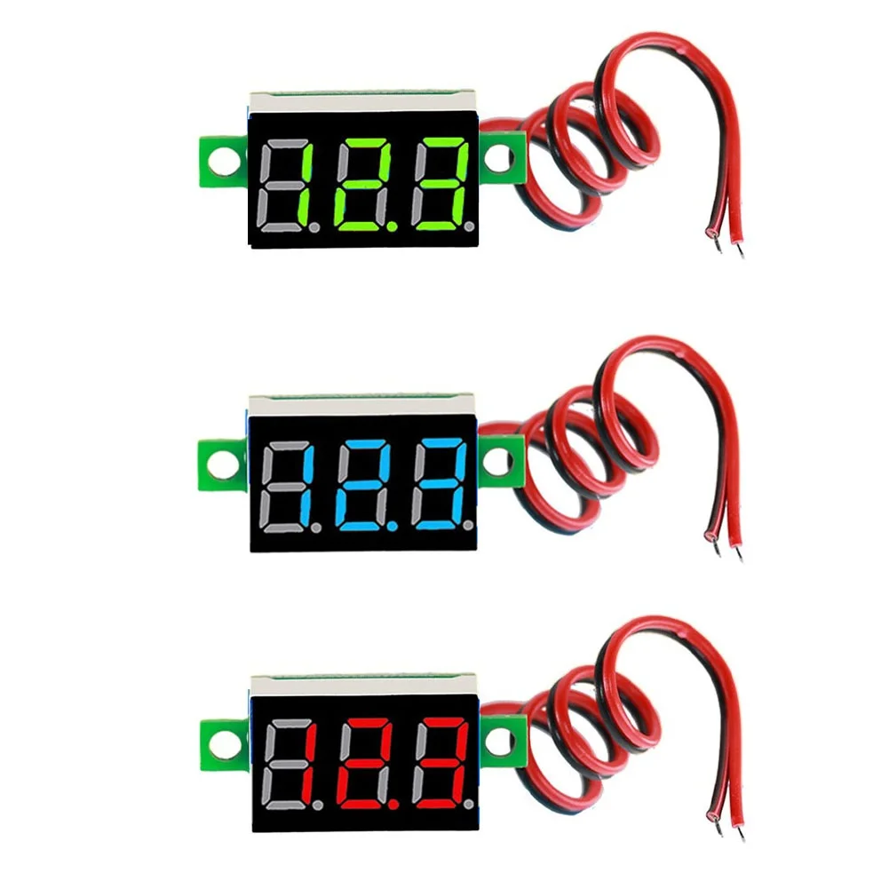 DSN-DVML-368-2 LED Digitale 2-lijns DC-spanningstafel Rood Blauw Groen DC4.5-30V Voltmeter LED Digitale spanningstafel