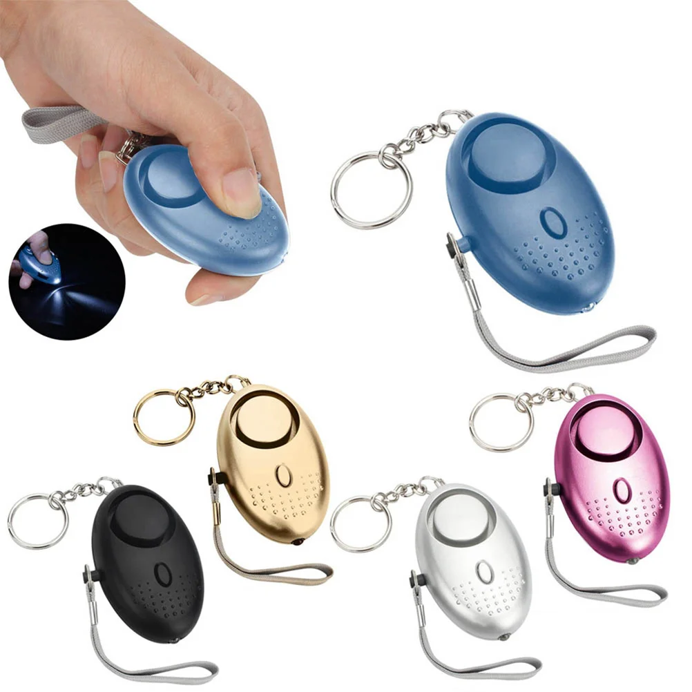 2 stuks 130db persoonlijk noodalarm beveiligingsalarm met LED-zaklamp luide sleutelhanger veiligheidsapparaat voor vrouwen kinderen ouderen nacht