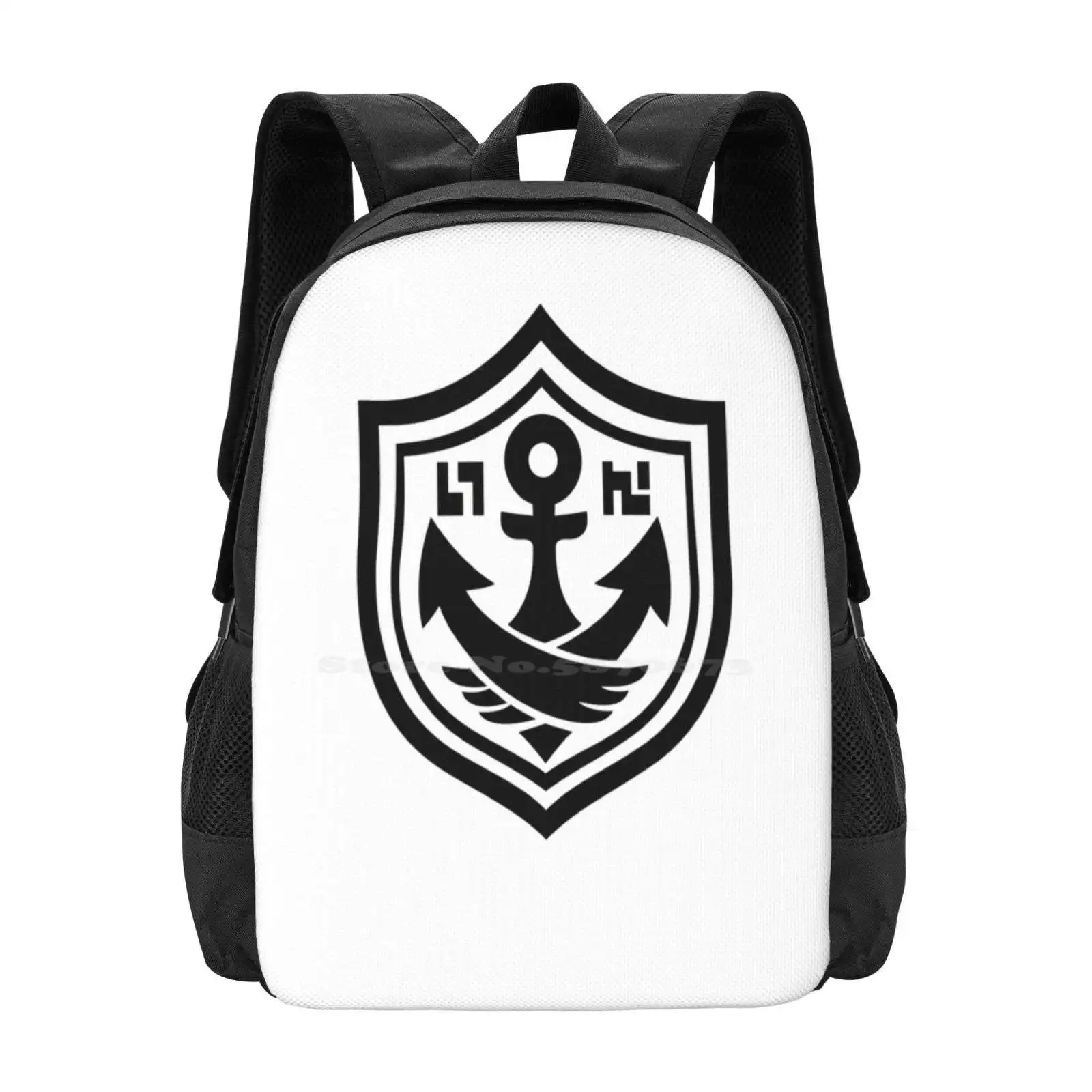 Squidforce White Anchor Tee Pattern Design Laptop Travel School Bags Wii U Splatoon Brand Logo Squidforce White Anchor Switch