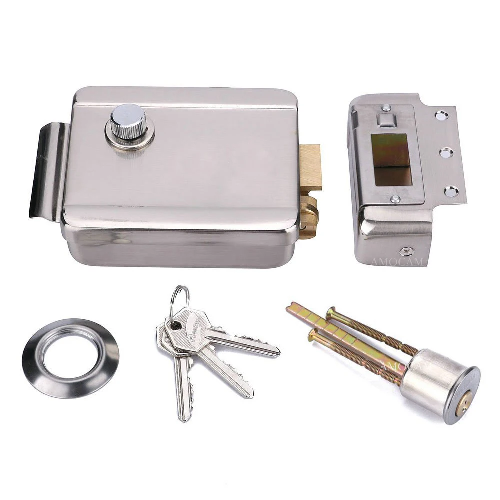 Electronic Control Lock Electric Gate Door Lock support wood door iron door for Access Control Video Doorbell Intercom System