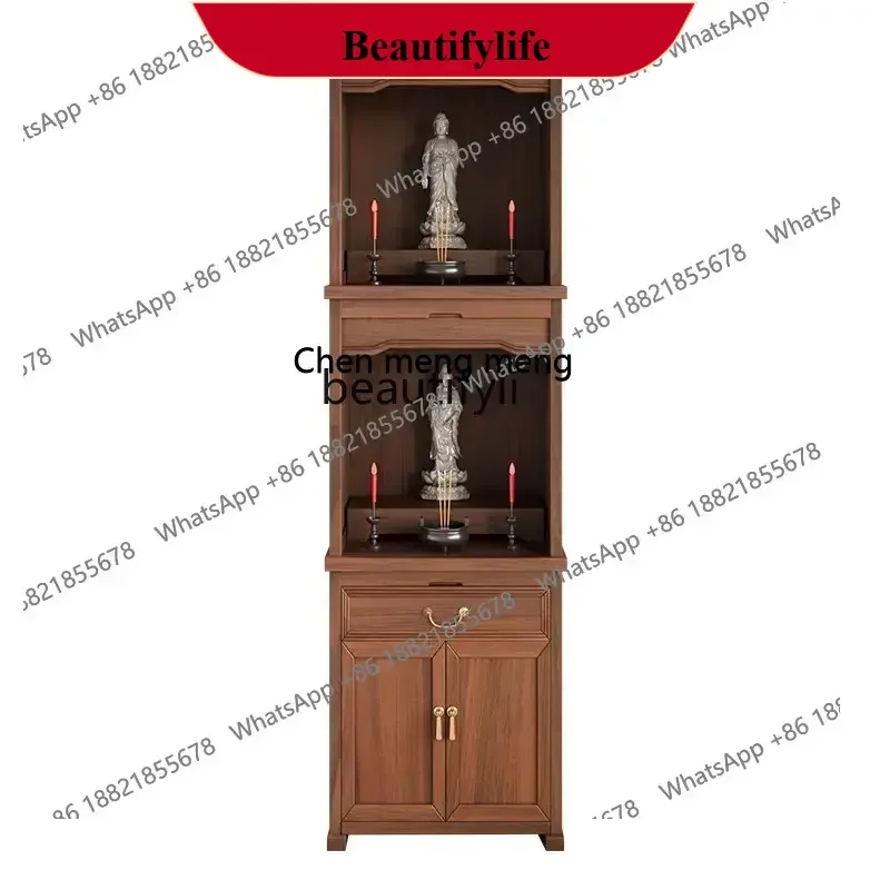 

z183 A16 Elm Buddha Shrine Clothes Closet Altar Cabinet Buddha Shrine Buddha Cabinet God of Wealth Cabinet Altar Solid Wood