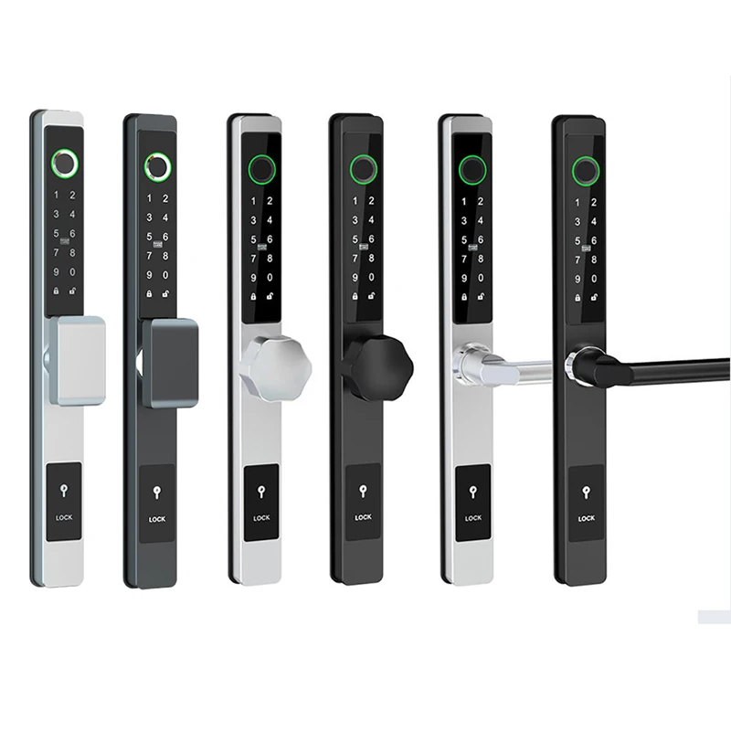 Cerradura inteligente con huella dactilar para puerta corredera, dispositivo electrónico resistente al agua, con Bluetooth, APP, tarjeta RFID,