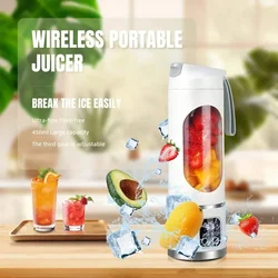 Electric Juicing Cup Portable Wireless Fruit Blender Mini Multifunctional Kitchen Juicer USB Charging Outdoor Juicing Cup