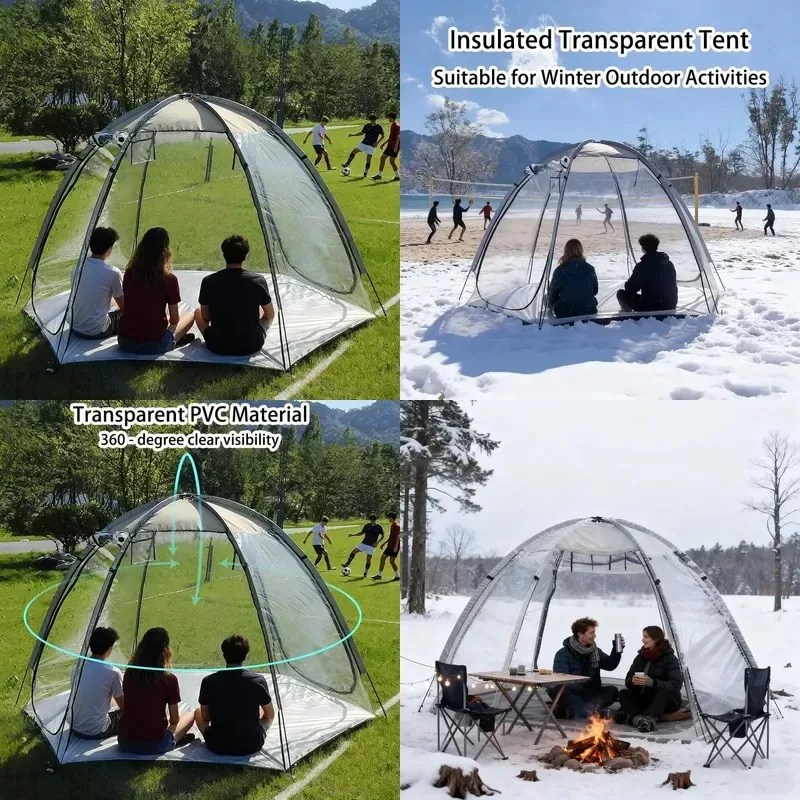 Waterproof Outdoor Camping Transparent Tent 360 Degree Clear View Inflatable Bubble House