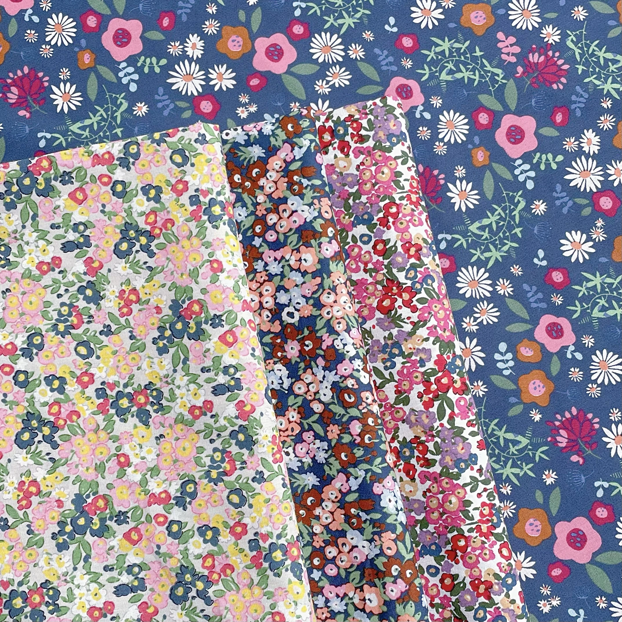 Lawn Garden 100% Cotton Fabric Poplin 40S Like Liberty Digital Printing for Sewing Clothes Dresses Skirt Kids Designer Material