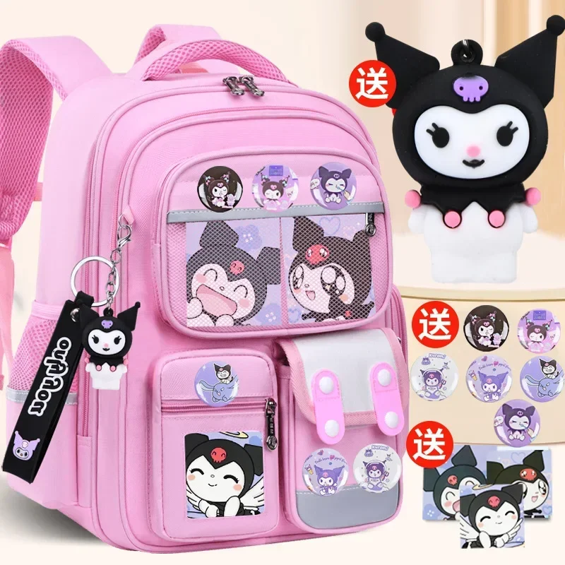 Mochila de dibujos animados de Disney Kuromi para niños, Mini mochila escolar para niñas y niños, Lindo bolso de hombro