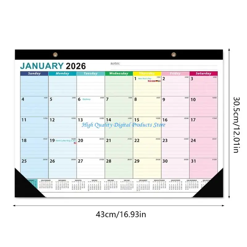 U2JE 2026 Wall Lịch lập kế hoạch hàng tháng để lập kế hoạch lập kế hoạch hàng tháng