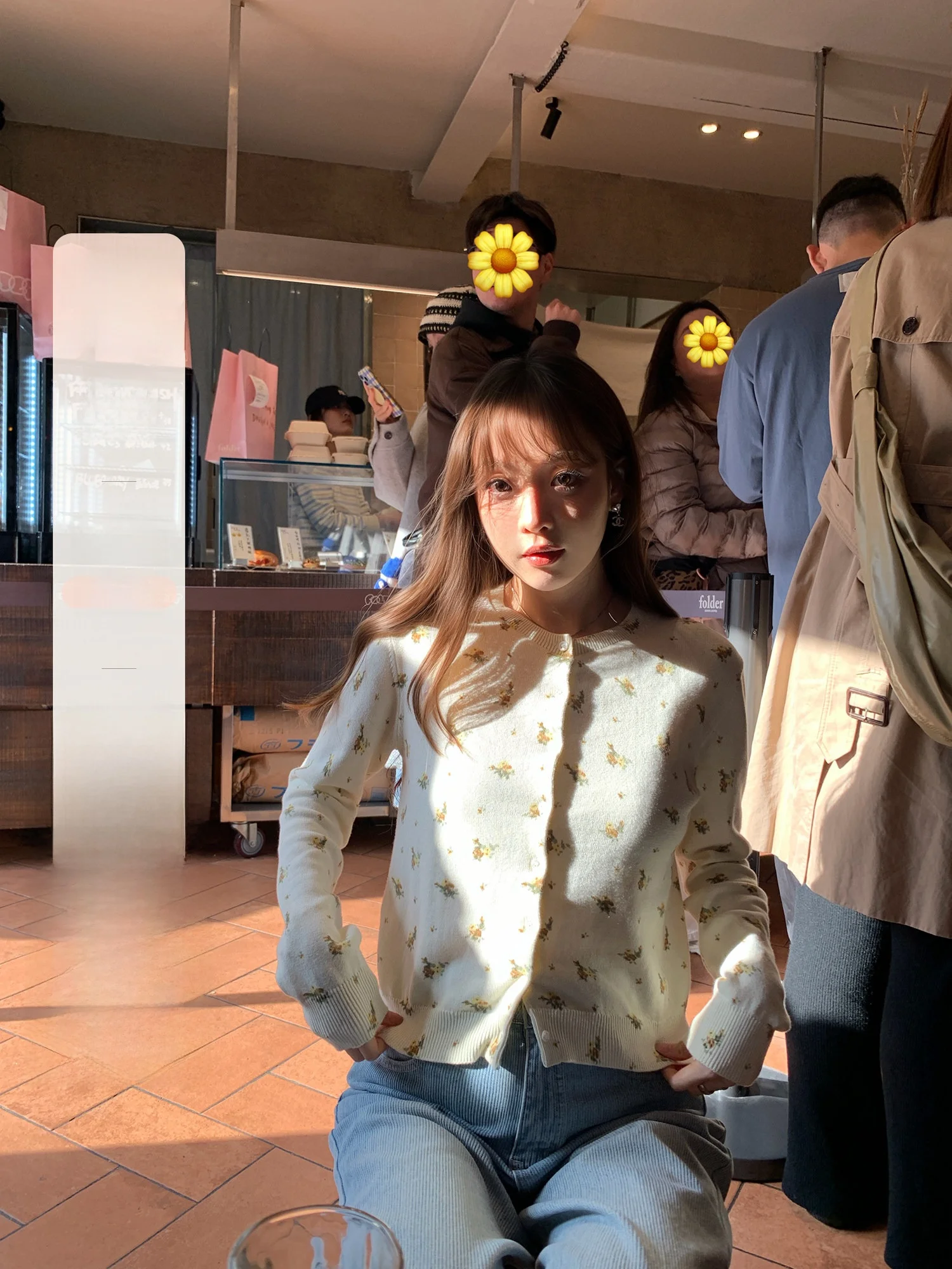 

Le Lalin Весенне-летний кардиган с цветочным принтом из чистого хлопка, универсальный, в корейском стиле, вязаный, с цветочным узором, женская мода